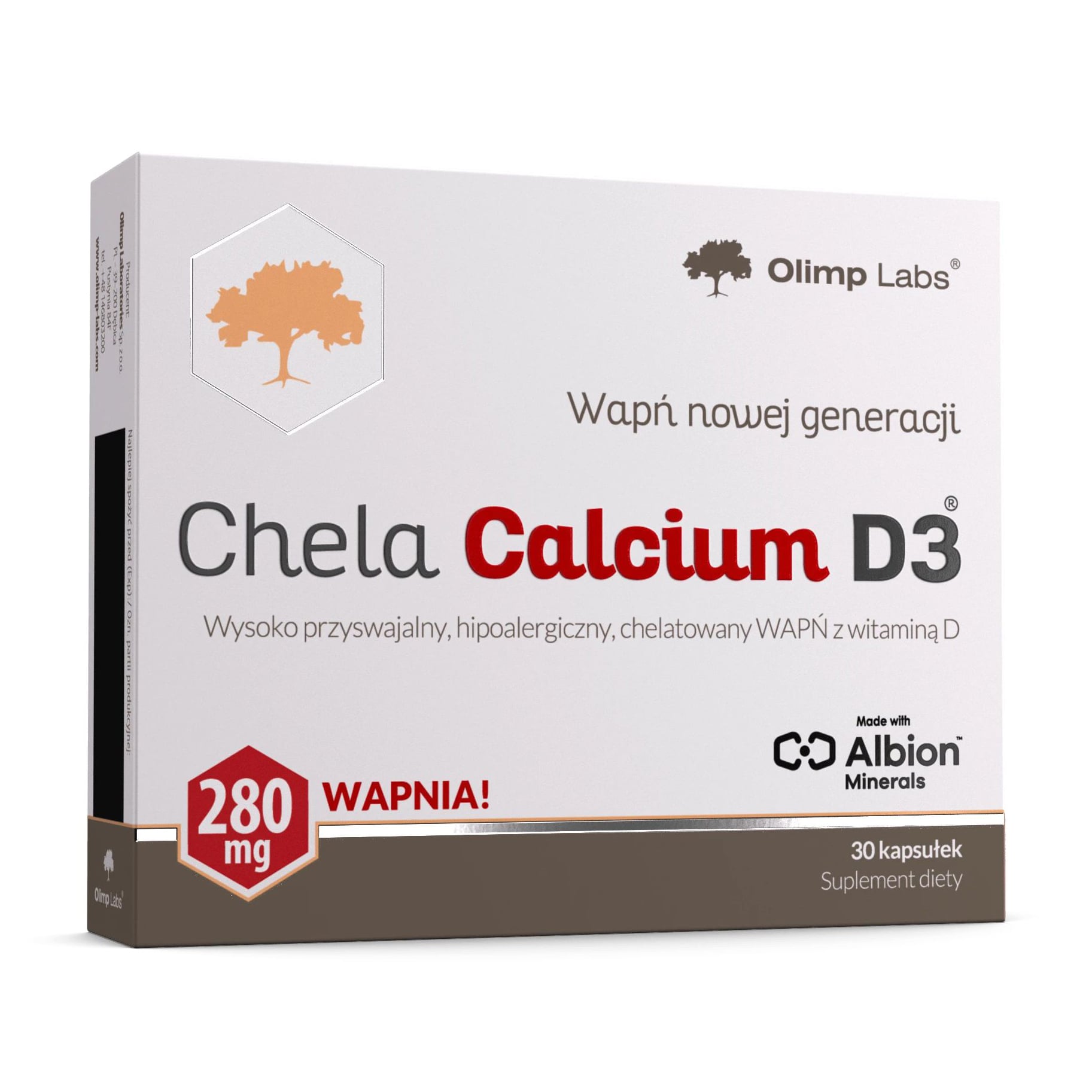 Кальцій та вітамін D3 Olimp Sport Nutrition Chela Calcium D3, 280 мг, 30 капсул