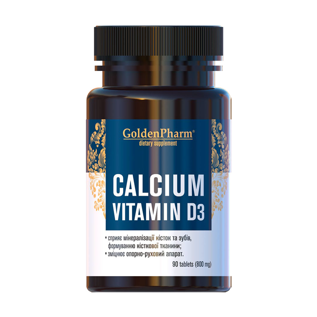 Вітамін Д3 Golden Pharm Calcium Vitamin D3, 90 таблеток
